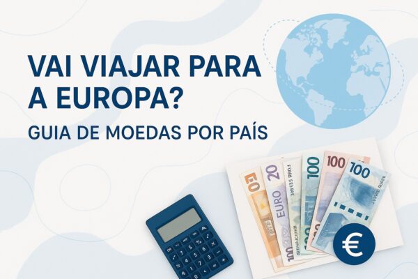Moedas para Europa com euro libra franco suíço e planejamento de câmbio