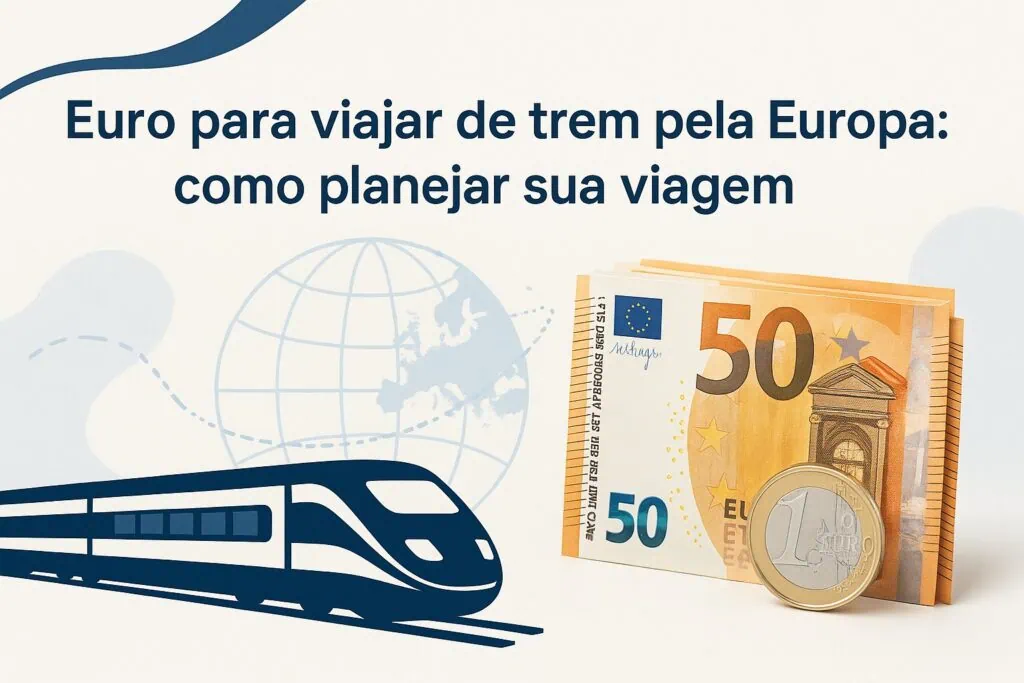 Euro para viajar de trem pela Europa com planejamento de câmbio