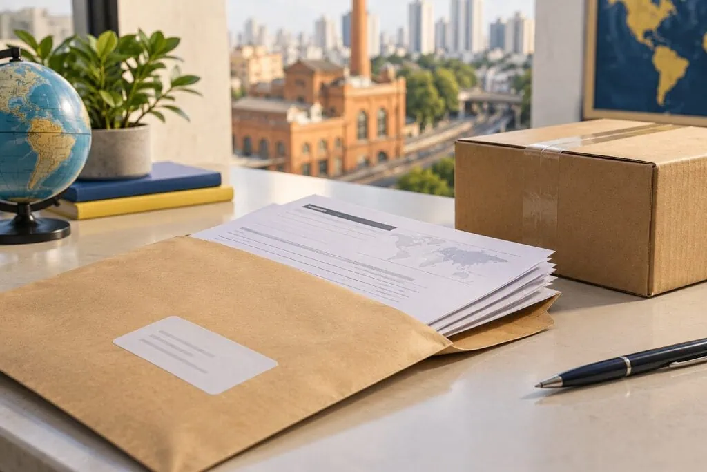 Contratos preparados para envio DHL Express na Mooca